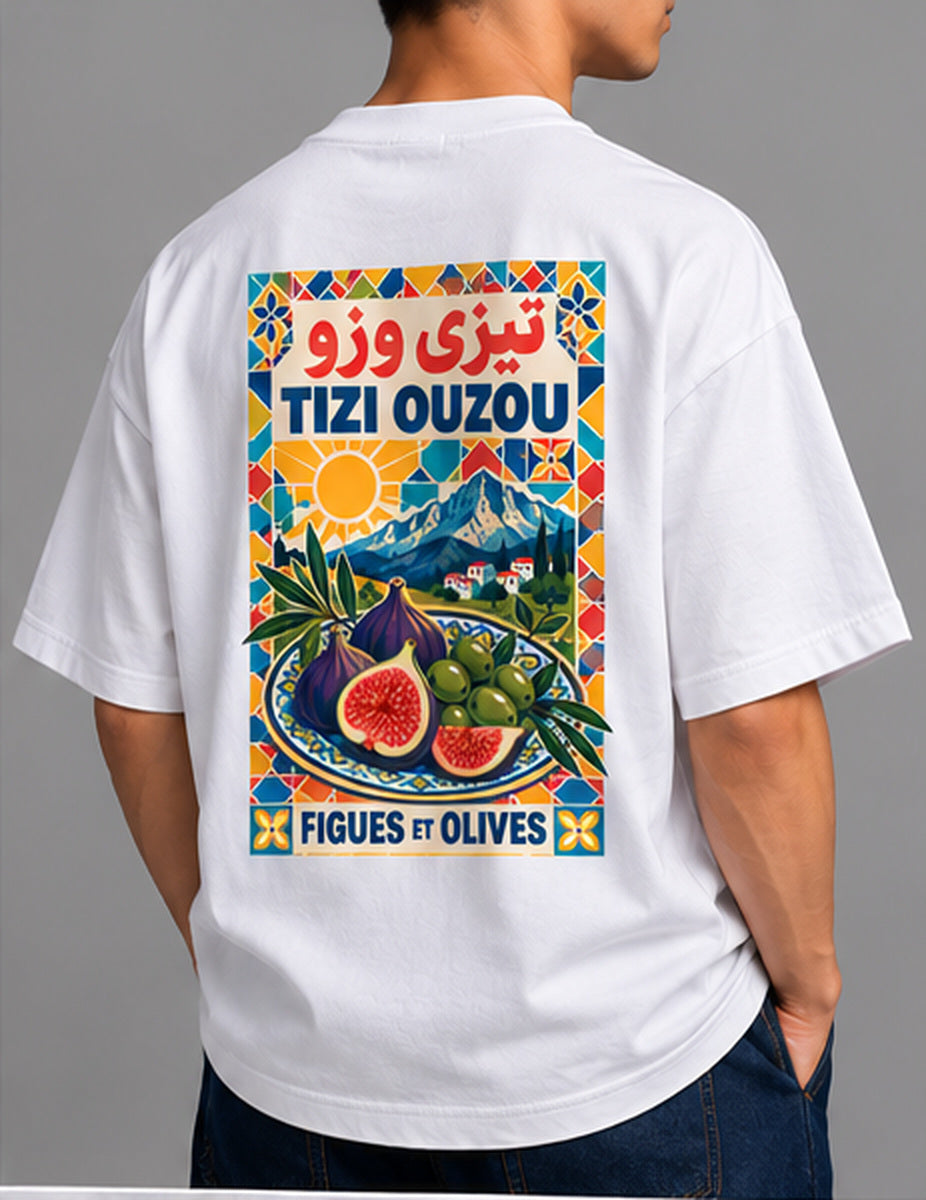 Tizi Ouzou — t-shirt oversize blanc cassé, HOGGAR, photo 1