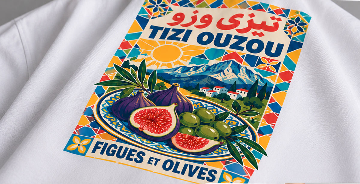 Tizi Ouzou — t-shirt oversize blanc cassé, HOGGAR, photo 3