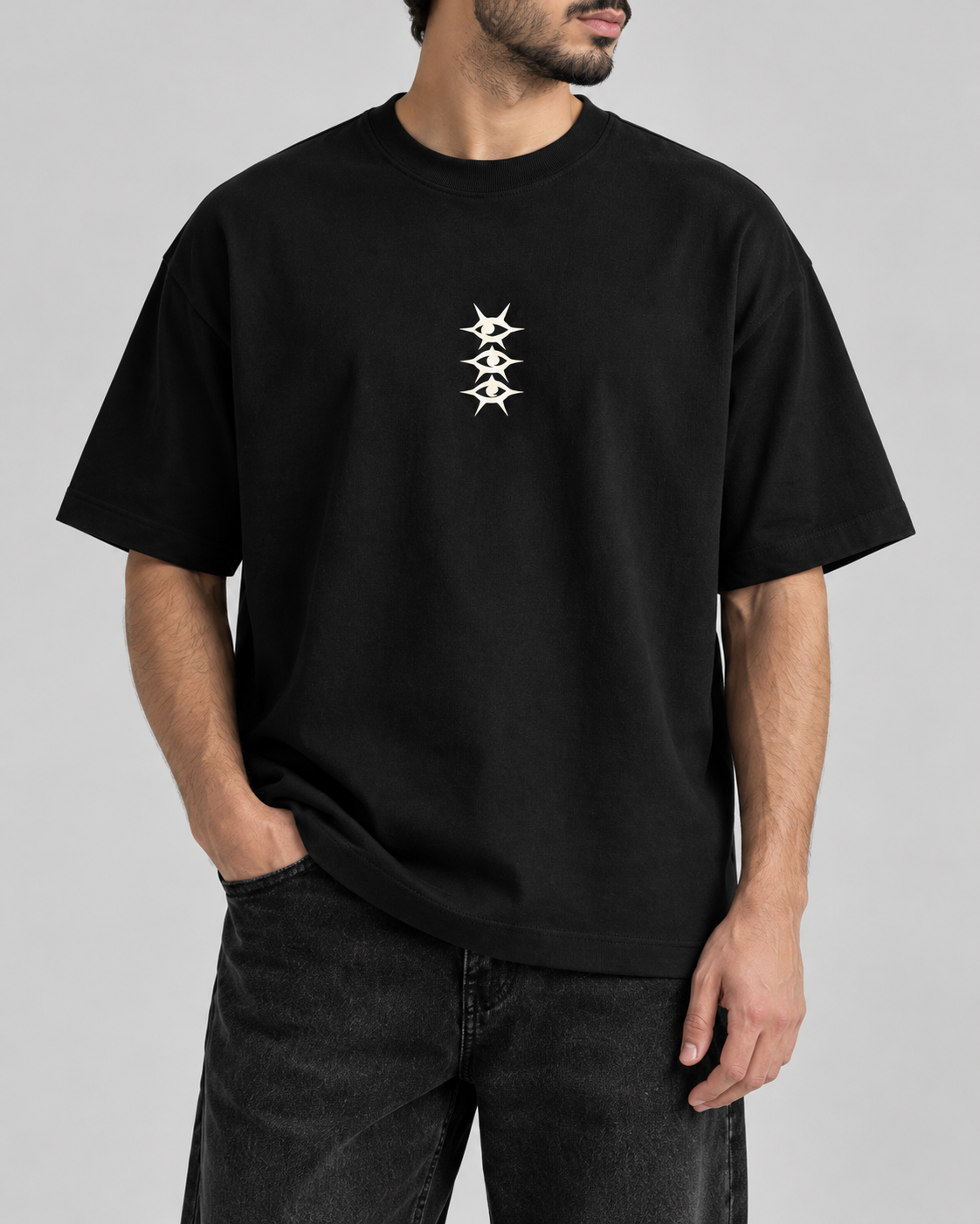 Révolution I — t-shirt oversize noir, HOGGAR, photo 2