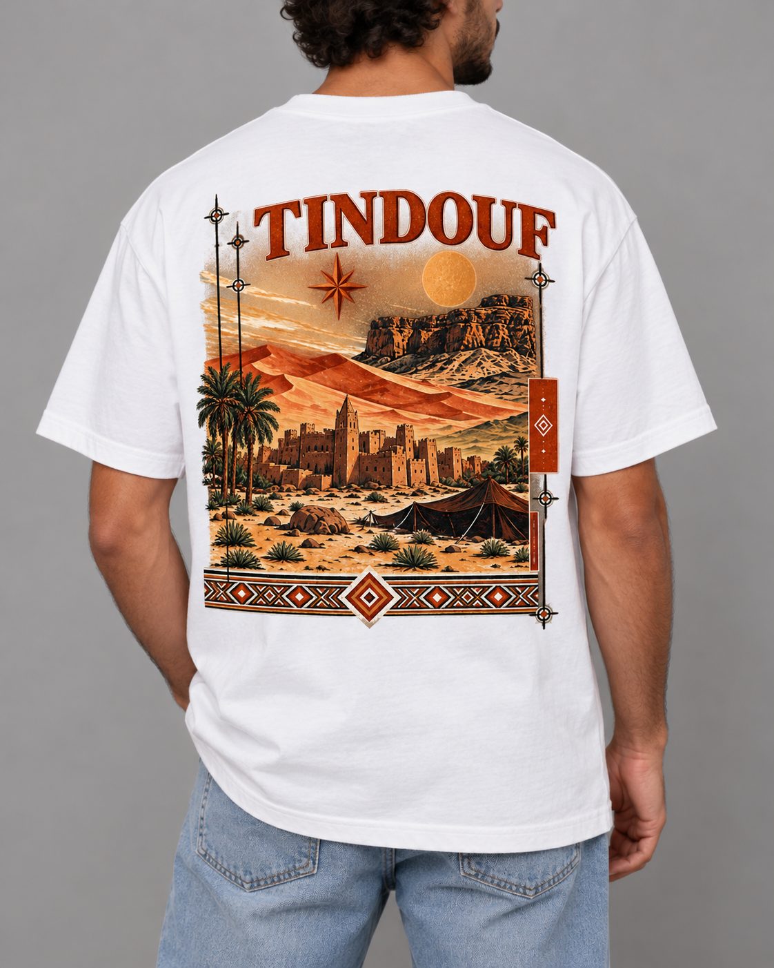 Tindouf — t-shirt oversize blanc cassé, HOGGAR, photo 1