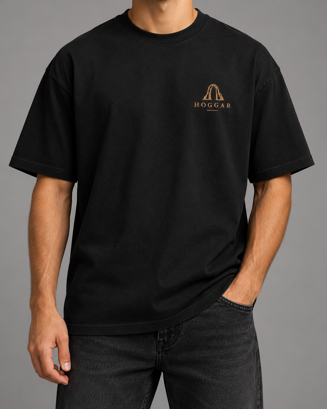 Hoggar — t-shirt oversize noir, HOGGAR, photo 4