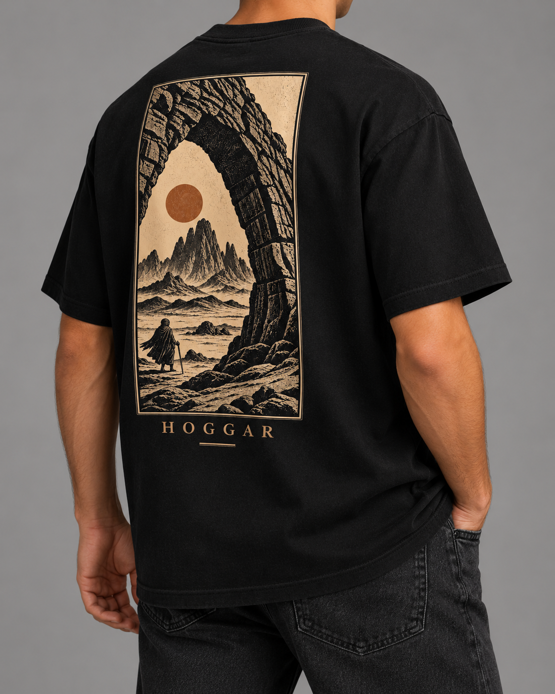 Hoggar — t-shirt oversize noir, HOGGAR, photo 3