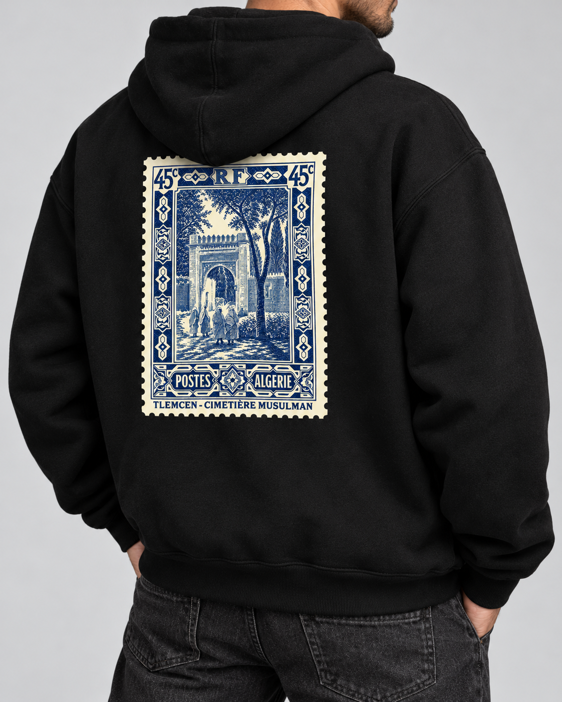 Timbre Tlemcen — sweat à capuche noir, HOGGAR, photo 1