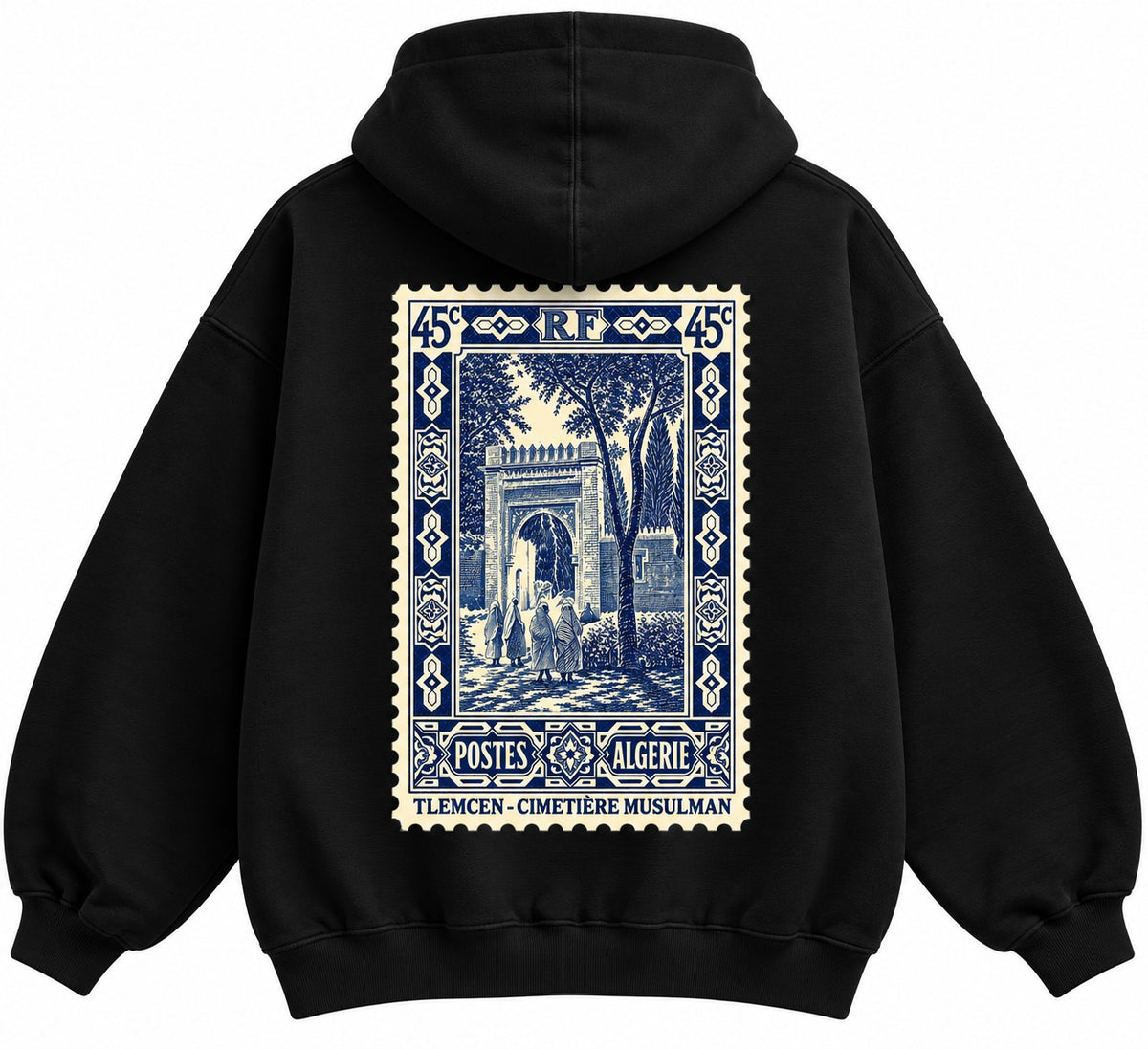 Timbre Tlemcen — sweat à capuche noir, HOGGAR, photo 3