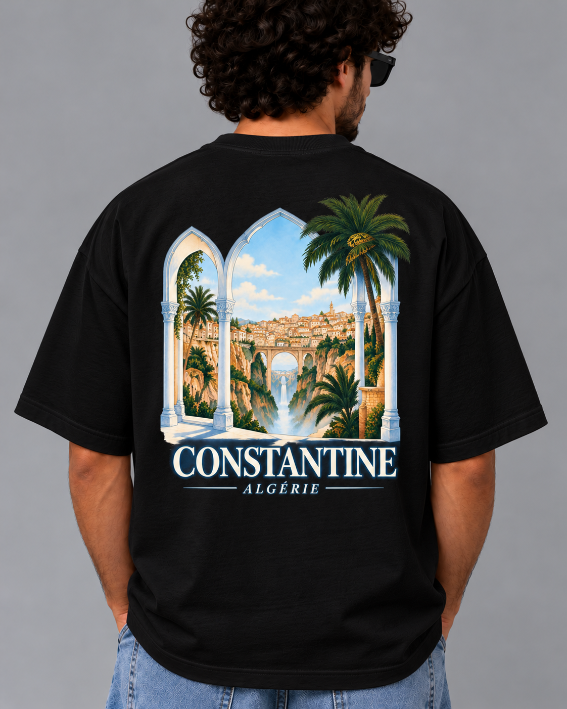 Constantine — t-shirt oversize noir, HOGGAR, photo 4