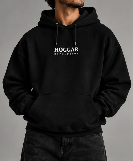 Révolution II — sweat à capuche noir, HOGGAR, photo 2