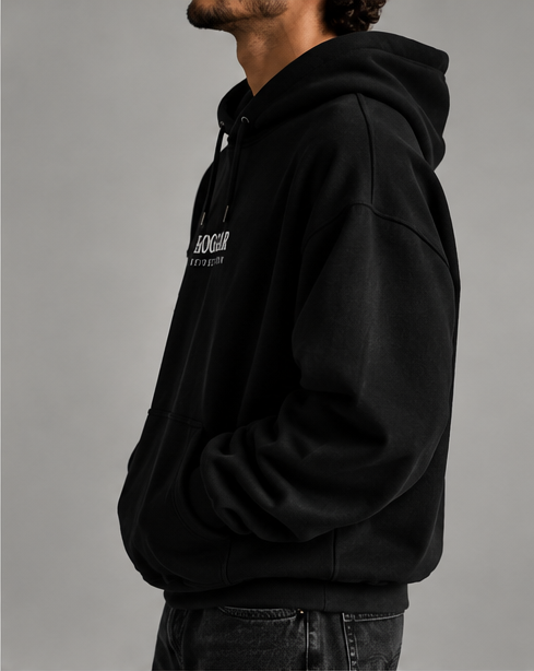 Révolution II — sweat à capuche noir, HOGGAR, photo 3