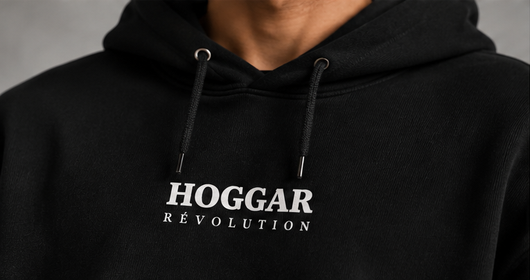 Révolution II — sweat à capuche noir, HOGGAR, photo 4
