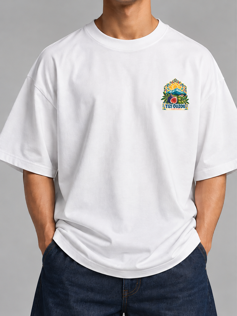 Tizi Ouzou — t-shirt oversize blanc cassé, HOGGAR, photo 2