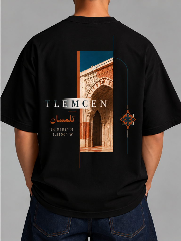 Tlemcen — t-shirt oversize noir, HOGGAR, photo 10